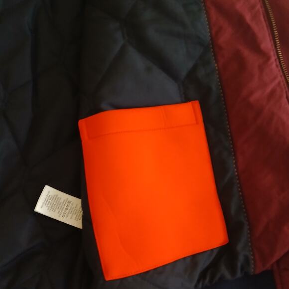 Jack Spade Men’s Bomber Jacket Large Burgundy Full Zip Ribbed Cuffs Casual Coat - Picture 9 of 16